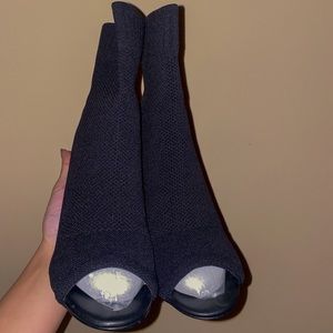 Call It Spring: Peep Toe Sock Boots